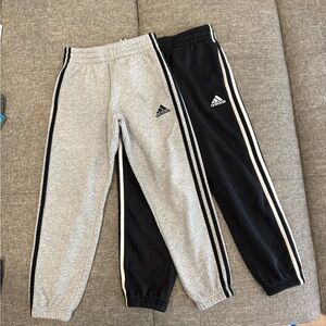 Adidas Kids' Black and Gray Joggers